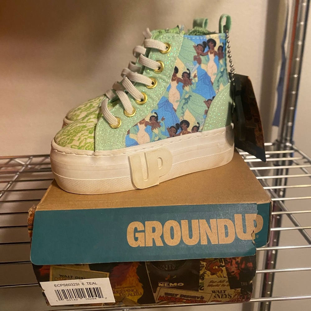 Kids Teal High-Top Sneakers